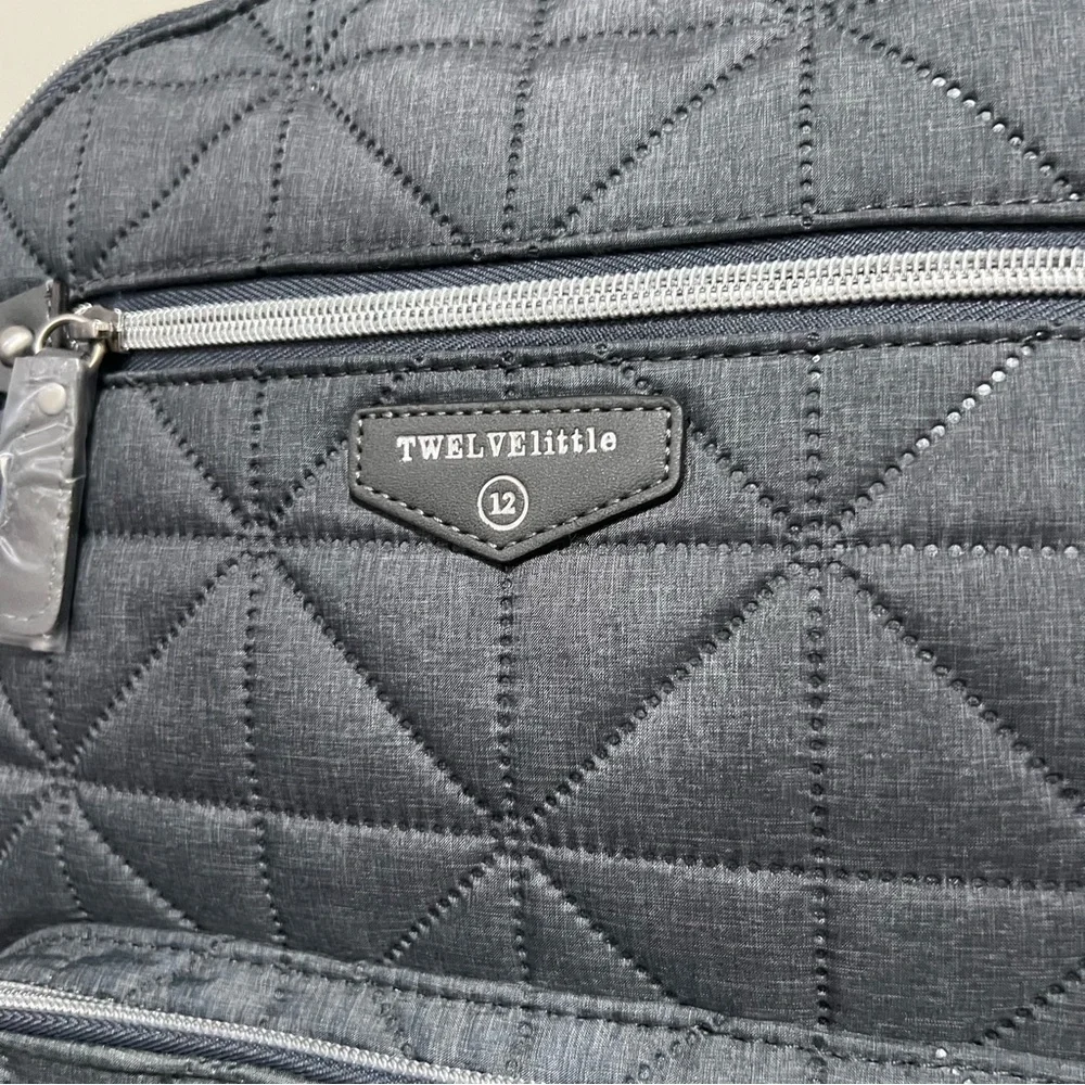 TWELVE little Quilted Gray Companion Diaper Bag Best-Selling Backpack Style NEW